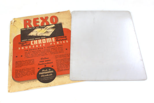 Vintage Rexo 10x14 inch Mirror Finish Chrome Ferrotype Plate