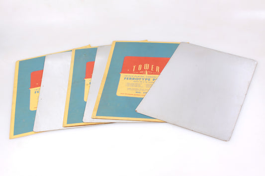 Tower Ferrotype Plate Tintype No. 6976 10x14 Inch Size Sears Chrome - Set of 3
