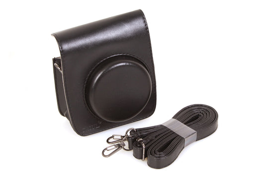 Caiul Protective Case for Fujifilm Instax Mini EVO Camera Black Leather Case w/ Strap