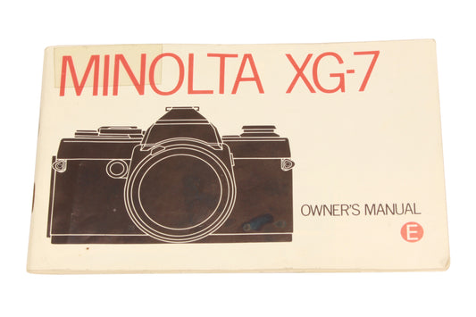 Minolta XG-7 Manual