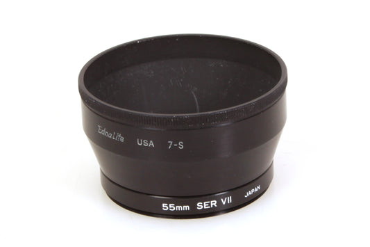 Ednalite 7-S Metal Lens Hood Series VII w/ 55mm Adapter Ring