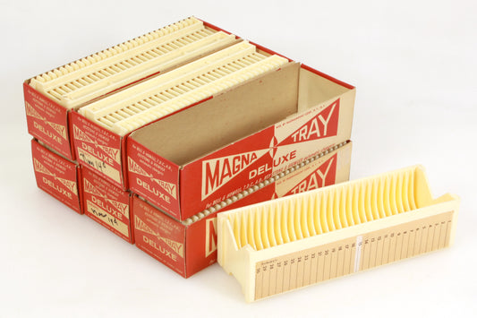 Magna Slide Trays for B&H/T.D.C./Keystone/Viewlex - Each Holds 30 Slides - Lot of 6