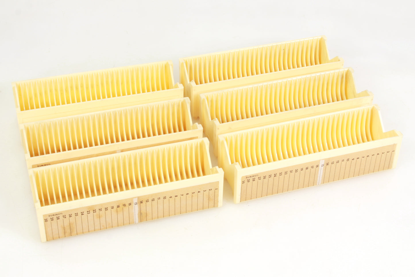 Magna Slide Trays for B&H/T.D.C./Keystone/Viewlex - Each Holds 30 Slides - Lot of 6
