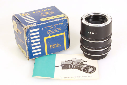 Promatic Auto Extension Tube Set Macro Lens Konica Hexagon AR 12mm 20mm 36mm Autoreflex
