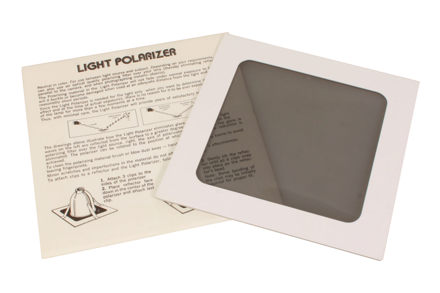 Vintage Mounted Light Polarizer 8 Inch Square