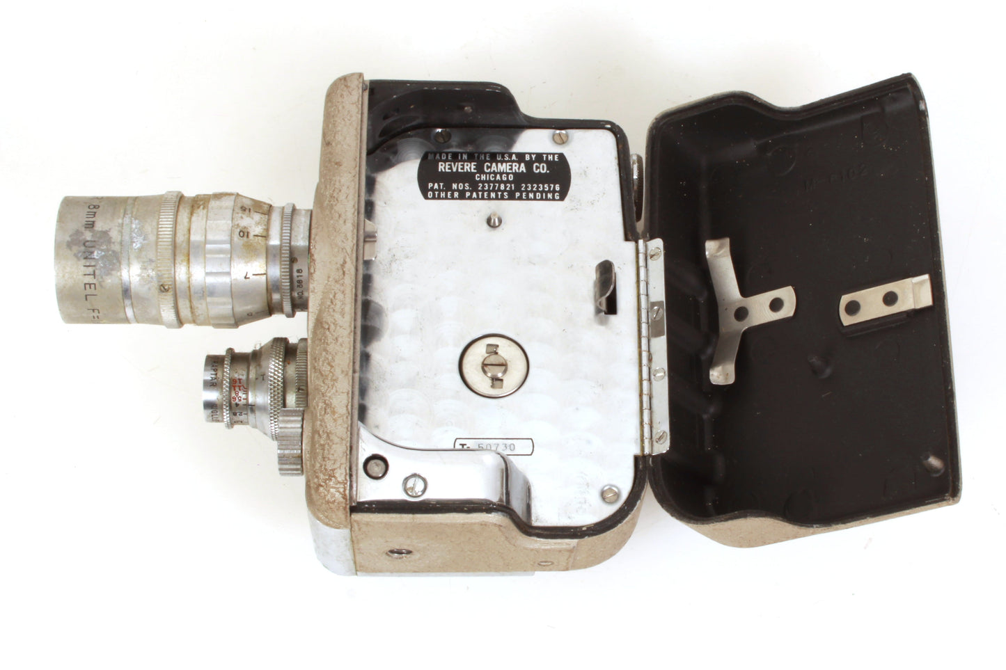 Revere 8 Model B-63 8mm Art Deco Movie Camera w/ 2 Lenses