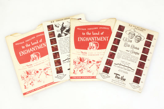 Tru Vue Film Card Slide American Indians & Wild Bill Hickok and Jingles Set of 2