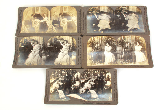 Stereoview Cards - Couples - Lot of 5
