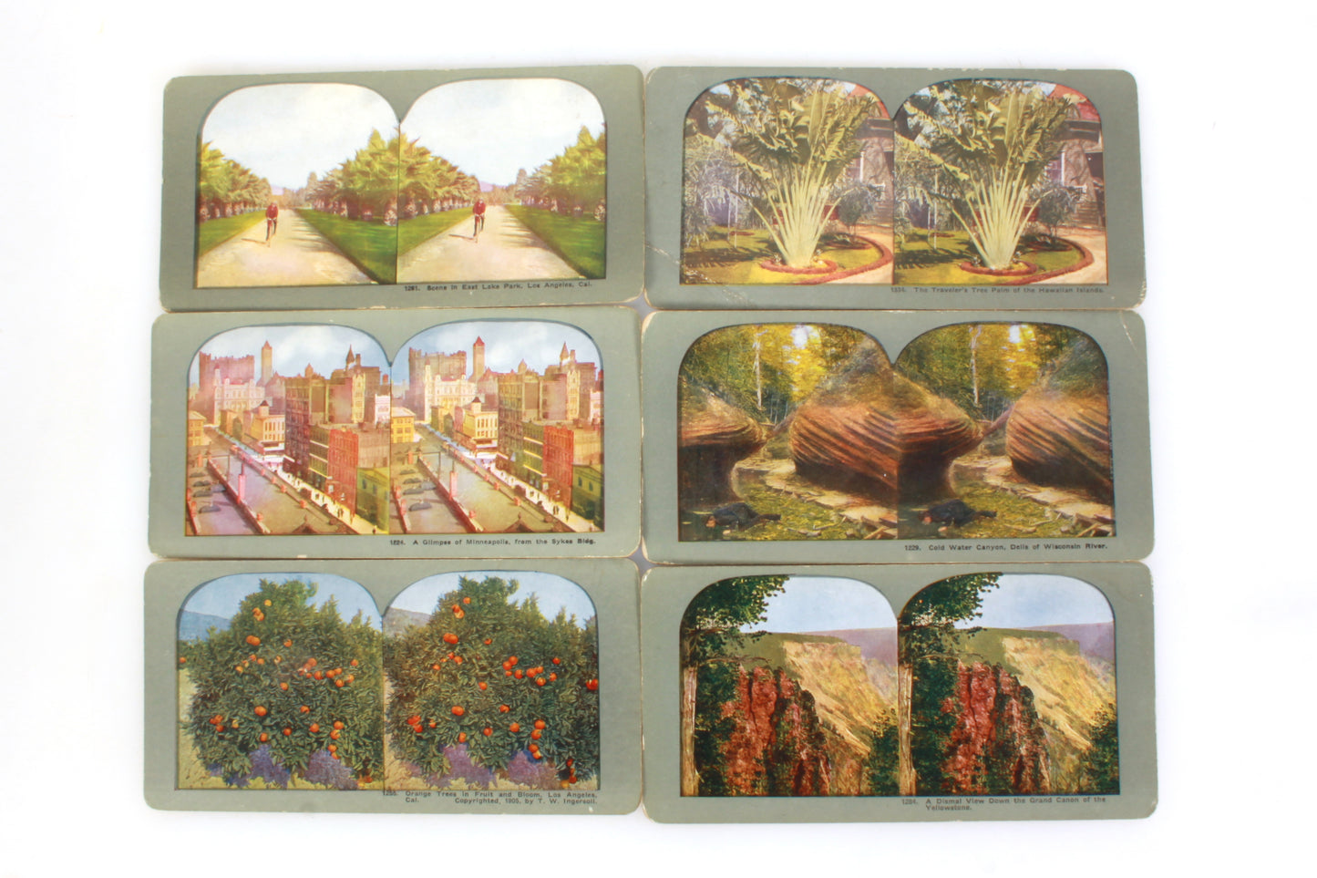 Stereoview Cards U.S.A. - Set of 6
