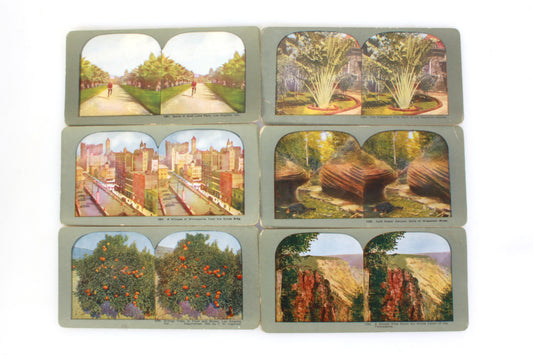 Stereoview Cards U.S.A. - Set of 6