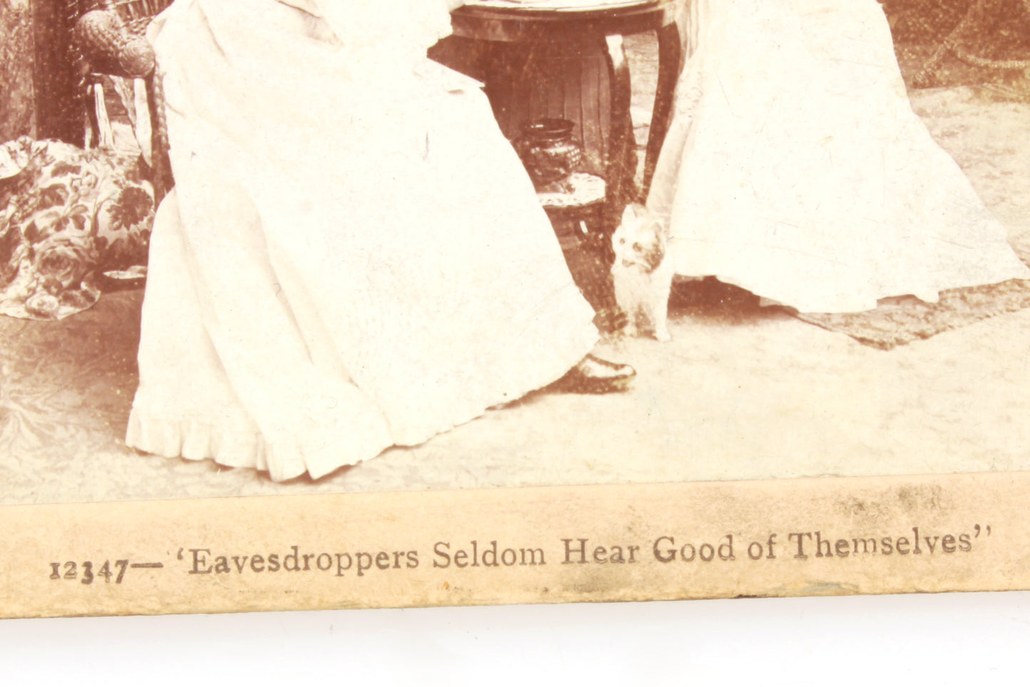 Stereoview Card - Eavesdropper Scene