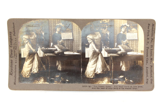 Stereoview Card - Vintage Kitchen Scene