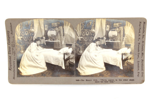 Stereoview Card - Vintage Angel Scene