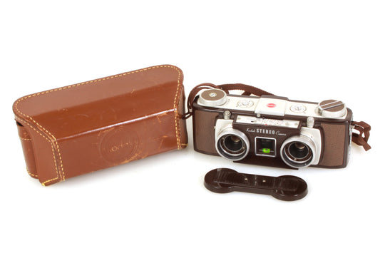 Kodak Stereo Camera w/ Leather Case Vintage