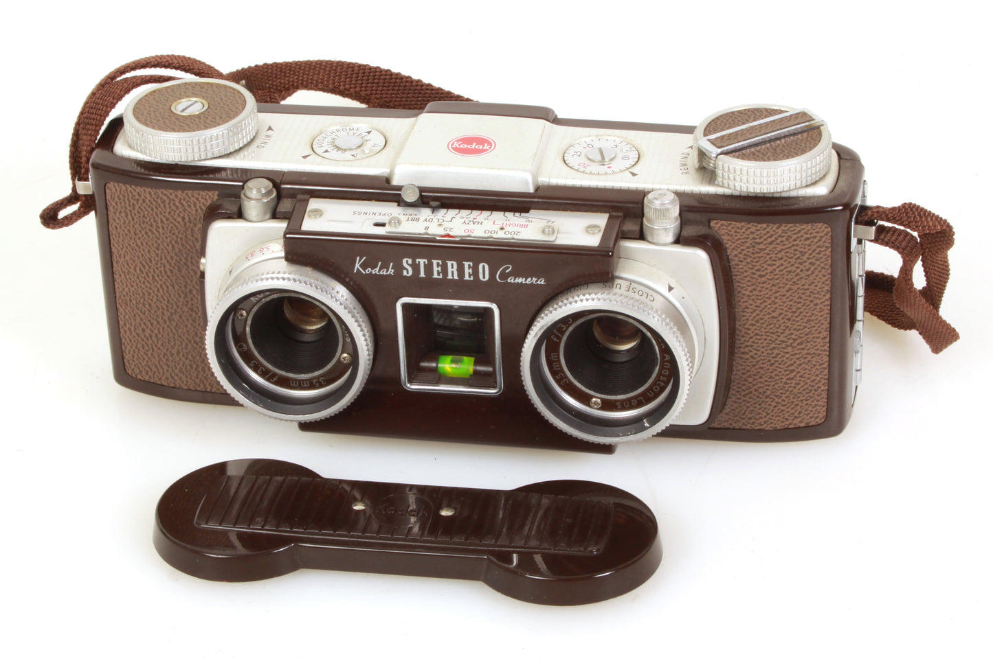 Kodak Stereo Camera w/ Leather Case Vintage