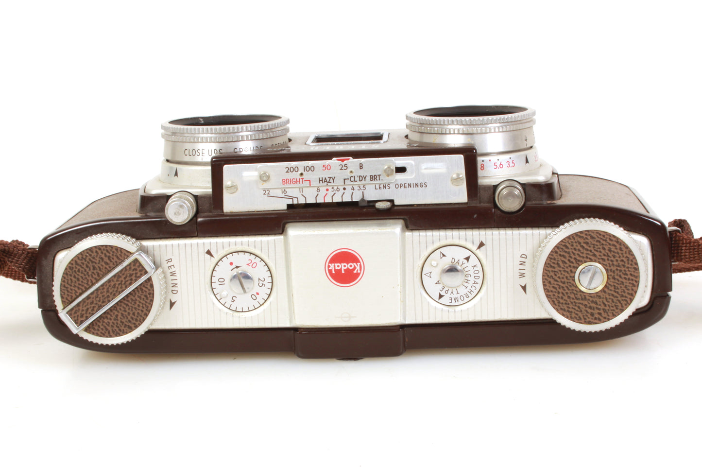 Kodak Stereo Camera w/ Leather Case Vintage