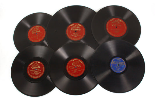 78RPM Record Lot of 6 - Victor/Victrola 1133-A&B 89104 1121-A&B 64428 64622 & Columbia A1337
