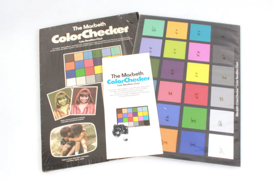 Macbeth Color Checker Rendition Chart with Booklet