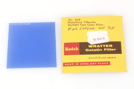 Kodak 3 Inch Wratten 80B Blue Gel Filter