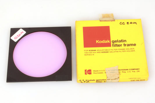 Kodak Gelatin Filter Frame 100x100mm 4 Inch Square w/ CC20M Filter
