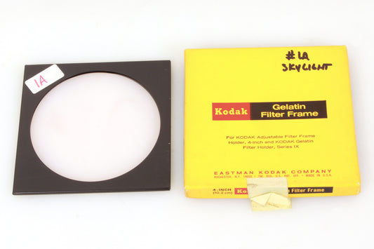 Kodak Gelatin Filter Frame 100x100mm 4 Inch Square w/ Skylight 1A Filter