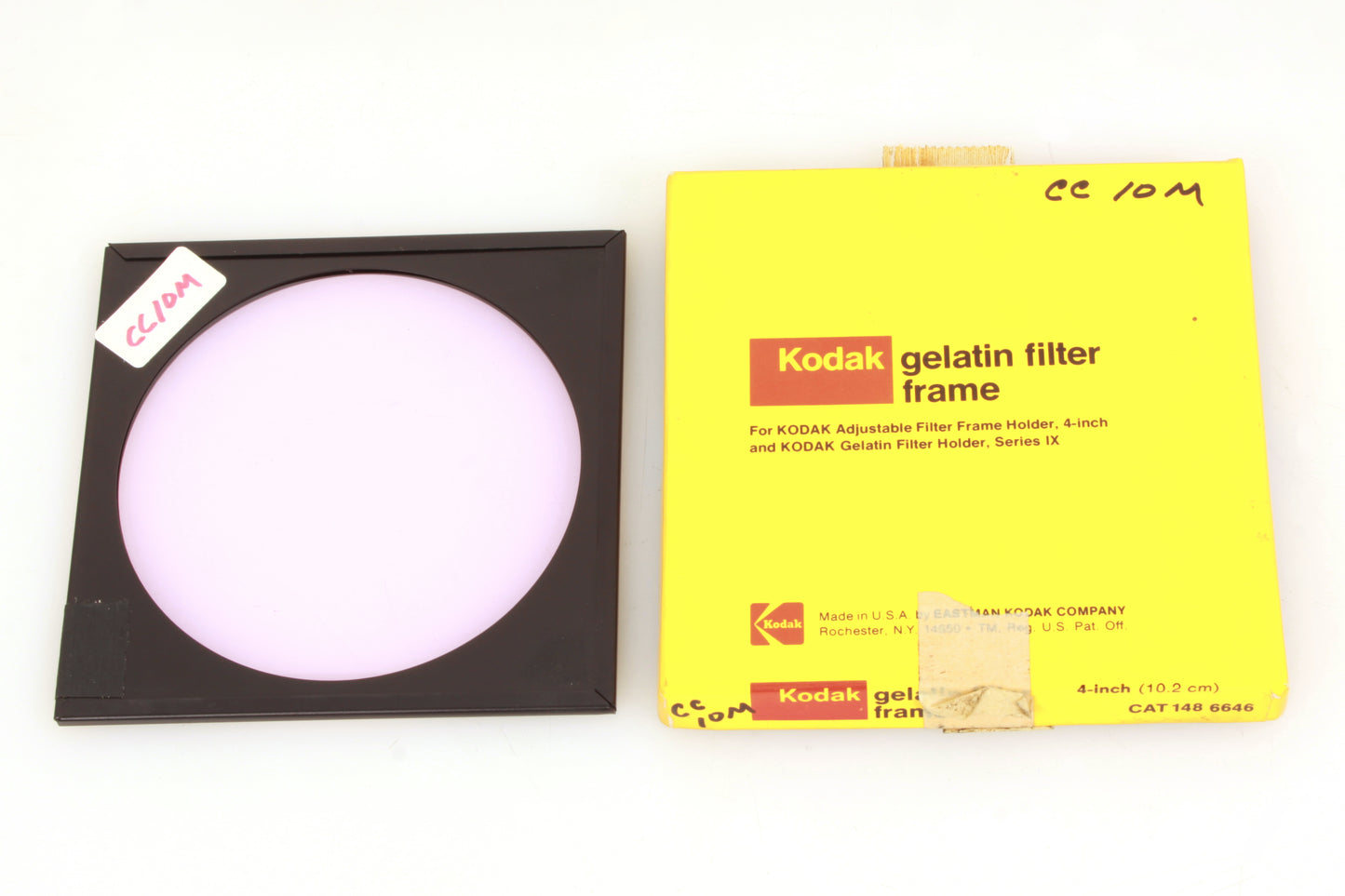 Kodak Gelatin Filter Frame 100x100mm 4 Inch Square with CC10M Filter