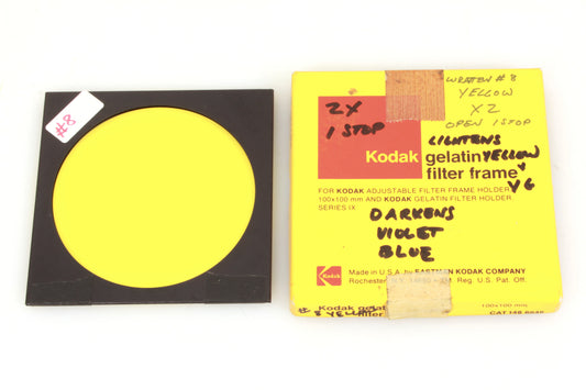 Kodak Gelatin Filter Frame 100x100mm 4 Inch Square with Yellow Filter