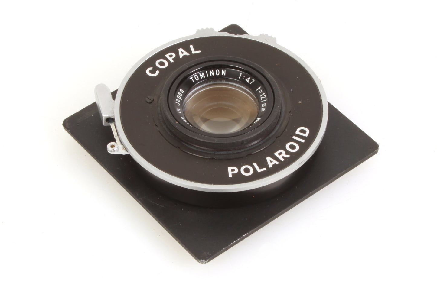 Tominon 127mm f4.7 Lens in Polaroid Copal Shutter w/ 3 5/8 Board
