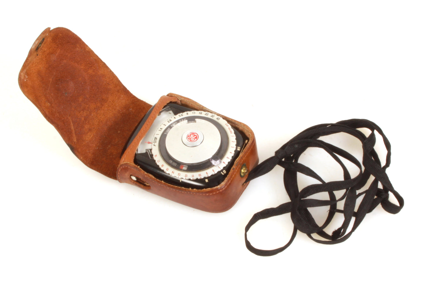 Vintage General Electric Light Meter Prop/Display w/ Leather Case