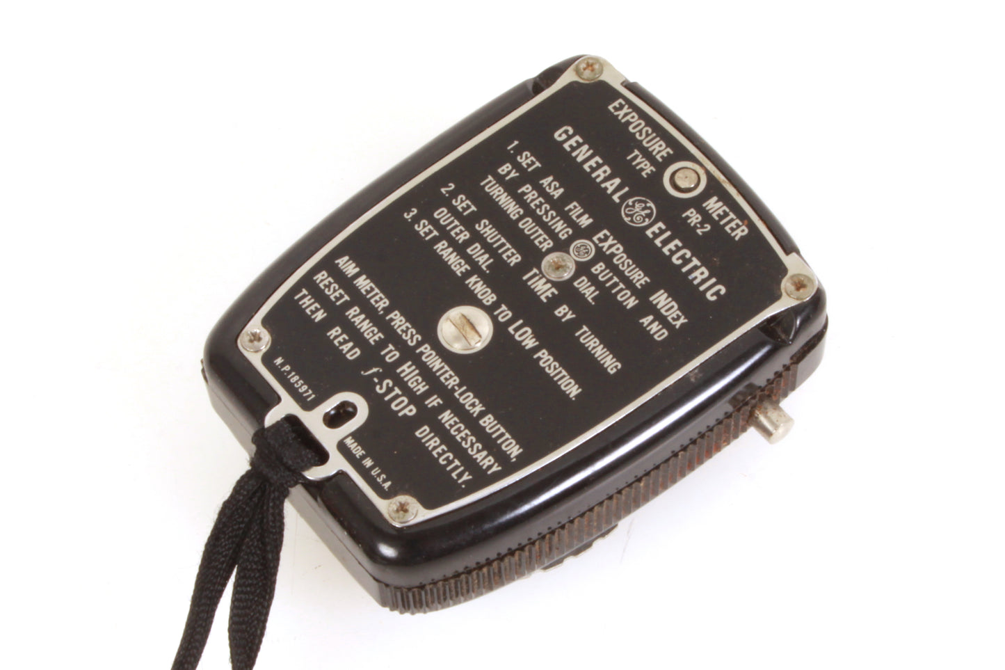Vintage General Electric Light Meter Prop/Display w/ Leather Case