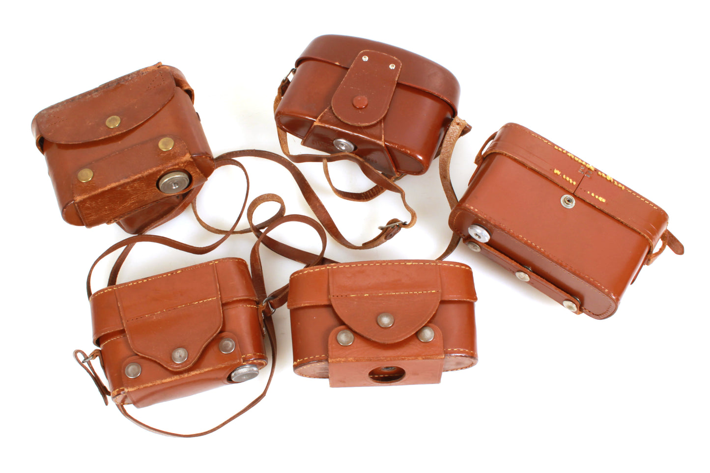 Camera Collection - Kodak Agfa Argus - Prop or Display - 3 Cameras & 5 Cases