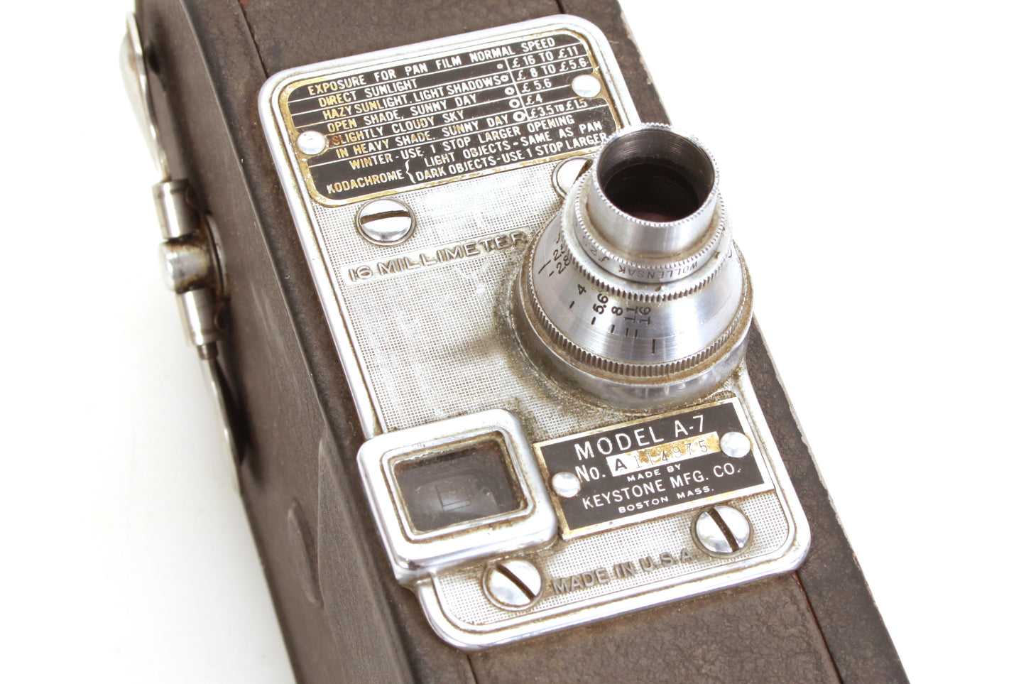 Keystone Model A-7 Art Deco 16mm Movie Camera