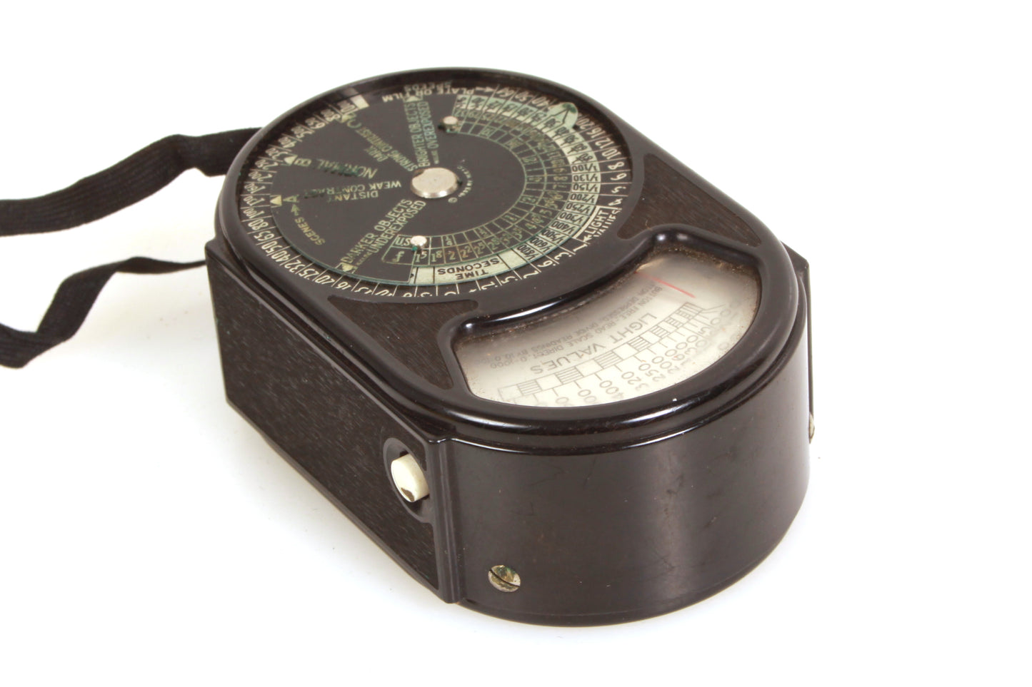 Vintage Bakelite Weston Light Meter in Case w/ Instruction Manual - Prop/Display