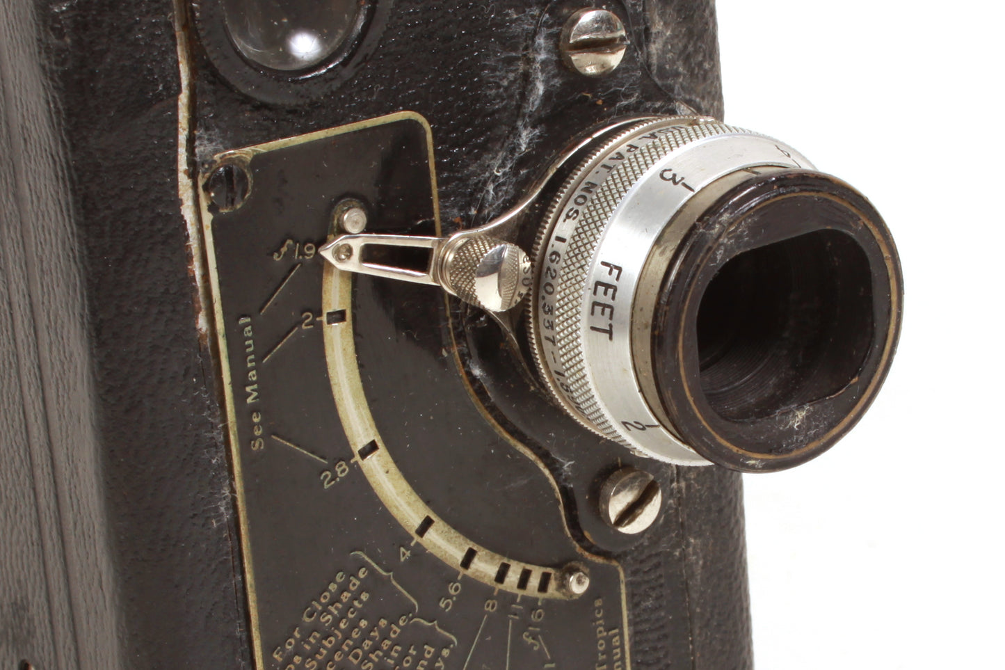 Kodak Cine Model B 16mm Movie Camera w/ Original Leather Case