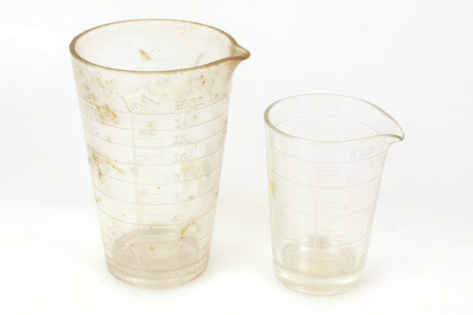 Glass Graduates 8oz 16oz Vintage Set of 2
