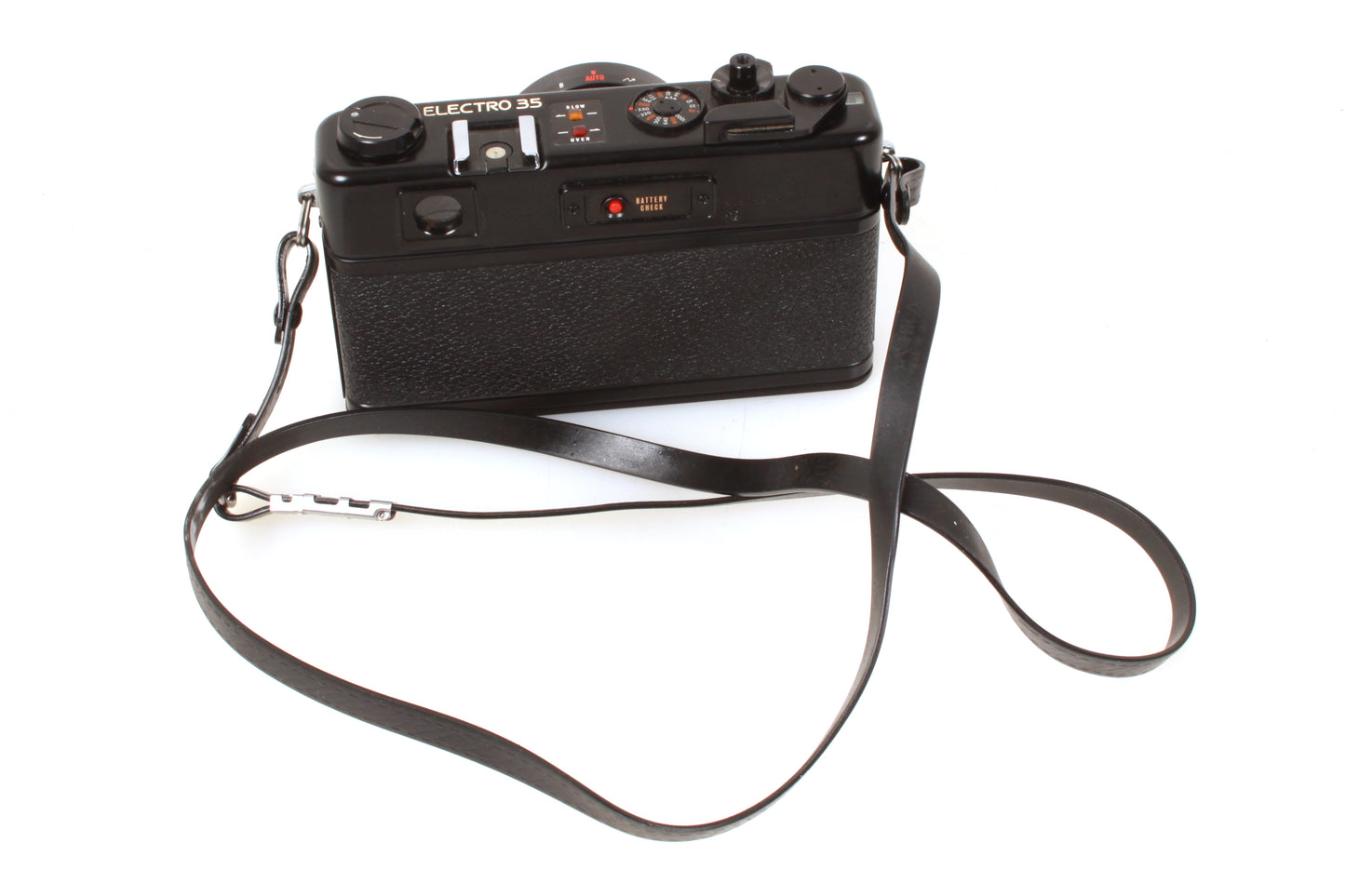 Yashica Electro 35 Rangefinder Camera Black w/ Case Strap Manual