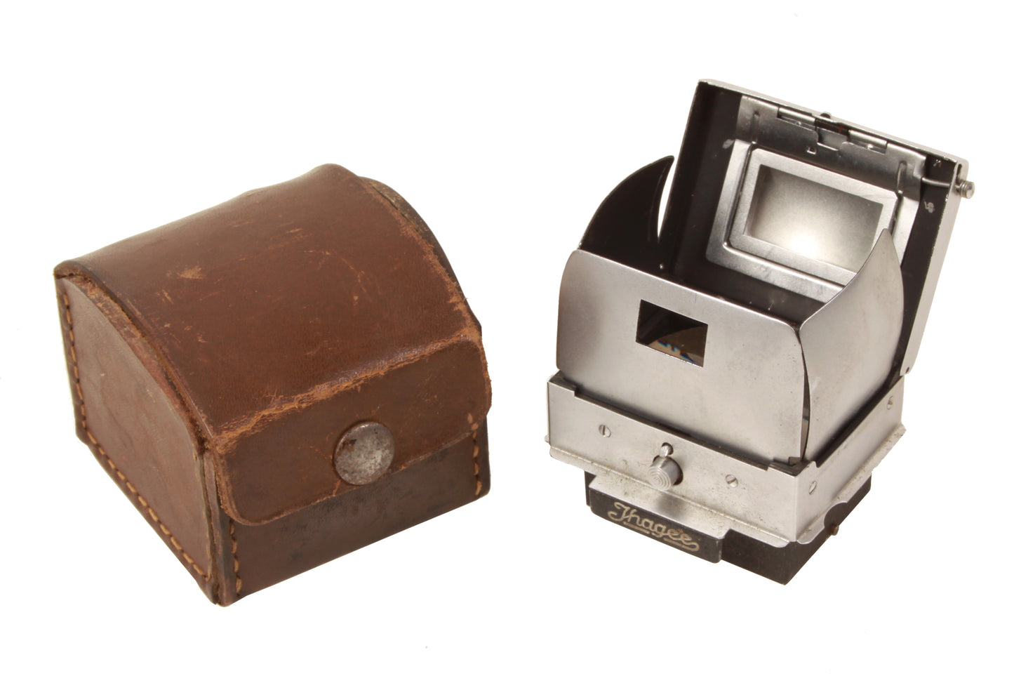 Ihagee Exacta Prism Waist Level Viewfinder w/ Original Leather Case Dresden Germany