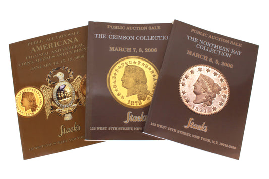 Stacks Auction Catalog: U.S. Coins, Medals and Paper Money Colonial - Set of 3