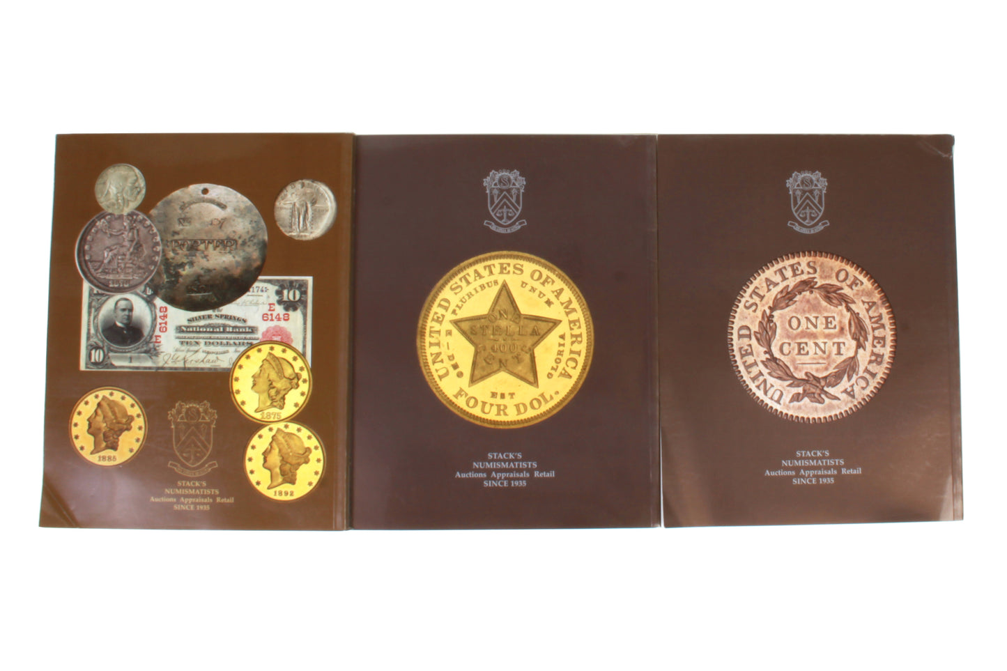 Stacks Auction Catalog: U.S. Coins, Medals and Paper Money Colonial - Set of 3