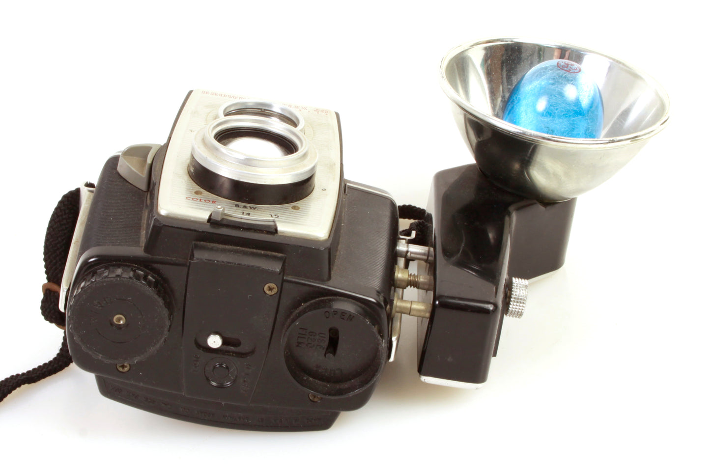 Kodak Brownie Reflex 20 Art Deco Twin Lens Camera w Flash & Manual