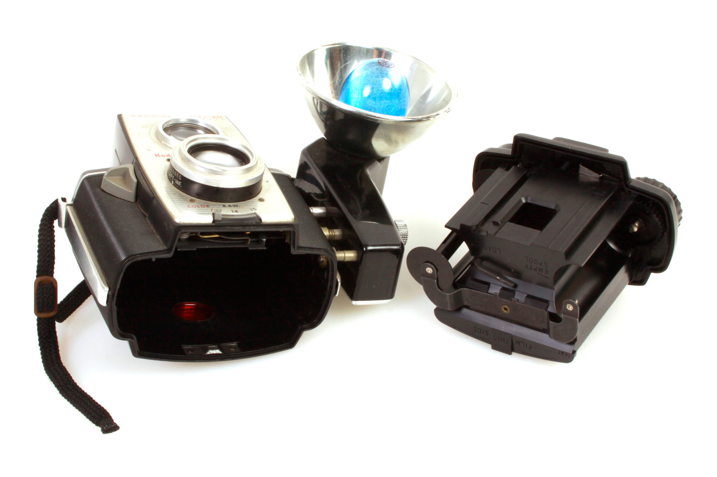 Kodak Brownie Reflex 20 Art Deco Twin Lens Camera w Flash & Manual