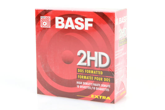 BASF 2HD DOS Formatted Floppy Diskettes Disk 3.5 Inch High Density Sealed