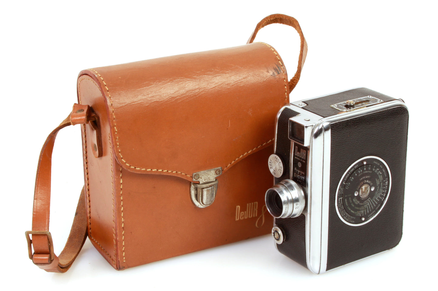 DeJur Model D-100 Art Deco Movie Camera w/ Case