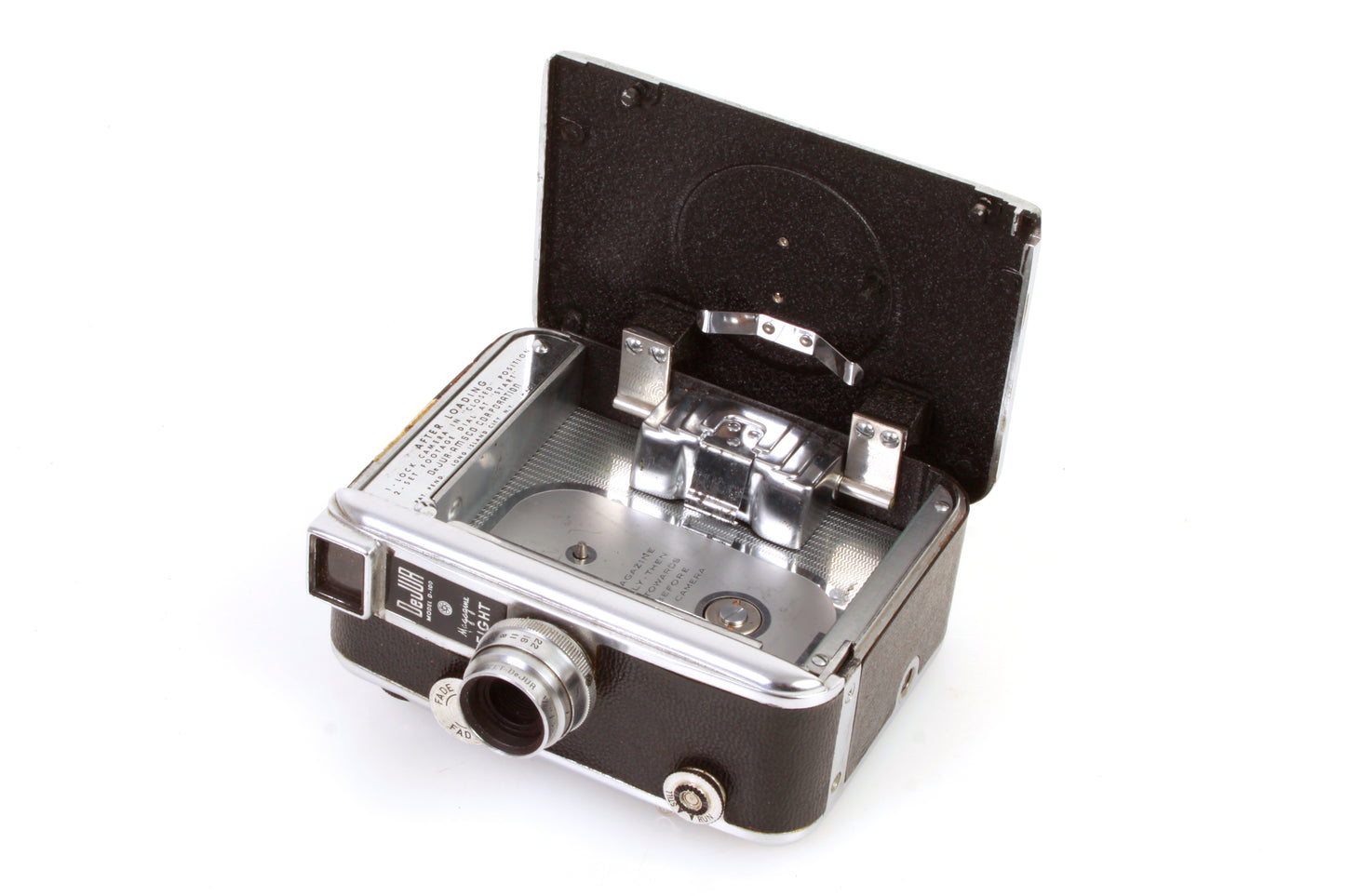 DeJur Model D-100 Art Deco Movie Camera w/ Case