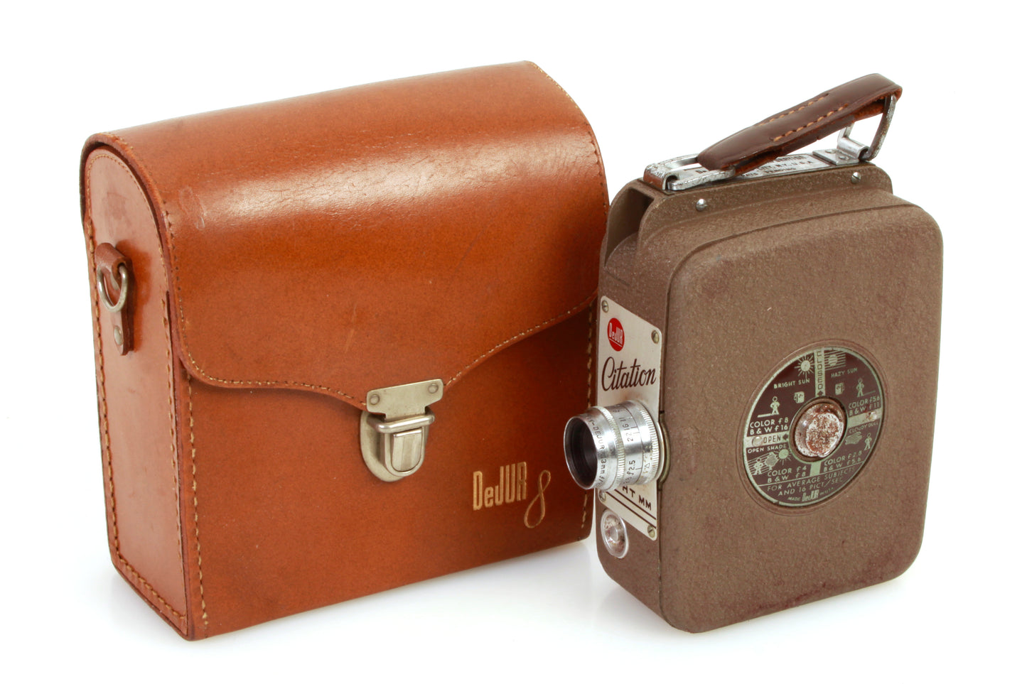 DeJur Citation 8mm Camera with 13mm f/2.5 Lens W/ Case