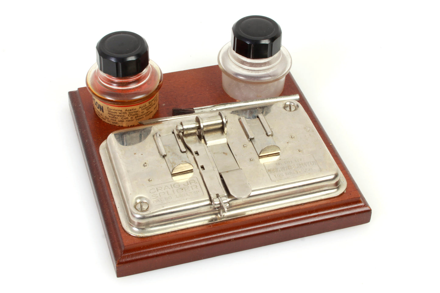 Craig Film Splicer Reg 8 & 16mm w Film Cement & Oil Can in Box