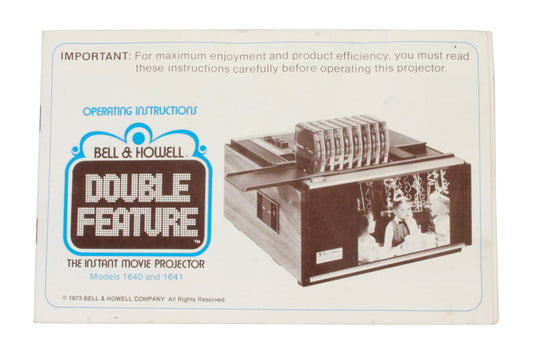 Bell & Howell Manual Double Feature Movie Projector 1640/1641 -