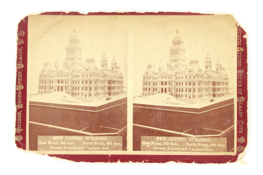 Stereoview New Capitol Building Albany City