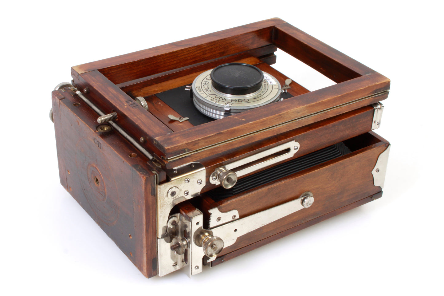 Gundlach Korona Pictorial Vintage 5x7 View Wooden Film Camera w/ 3 5x7 Holders