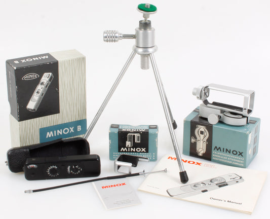 James Bond Camera Minox Black Model B Film Camera w/ Accs